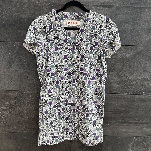 Marni Cotton Short Shift Dress Size S